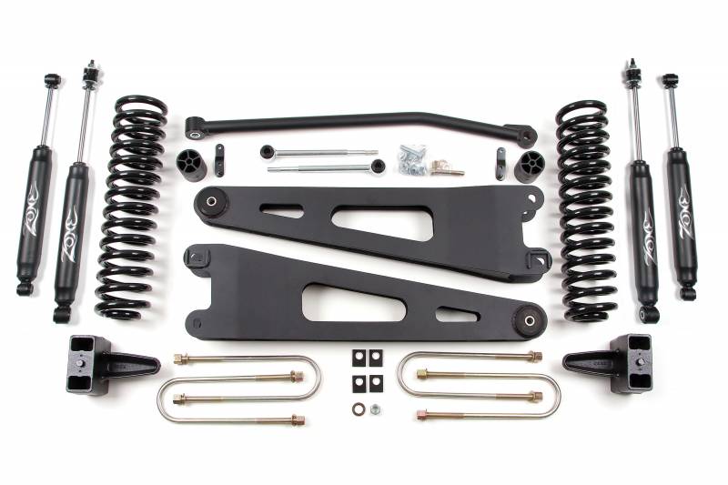 Zone OffRoad 2005-2007 Ford F250 F350 Super Duty Gas 4in Radius Arm Suspension System With Free Boot Protectors ZONF22N