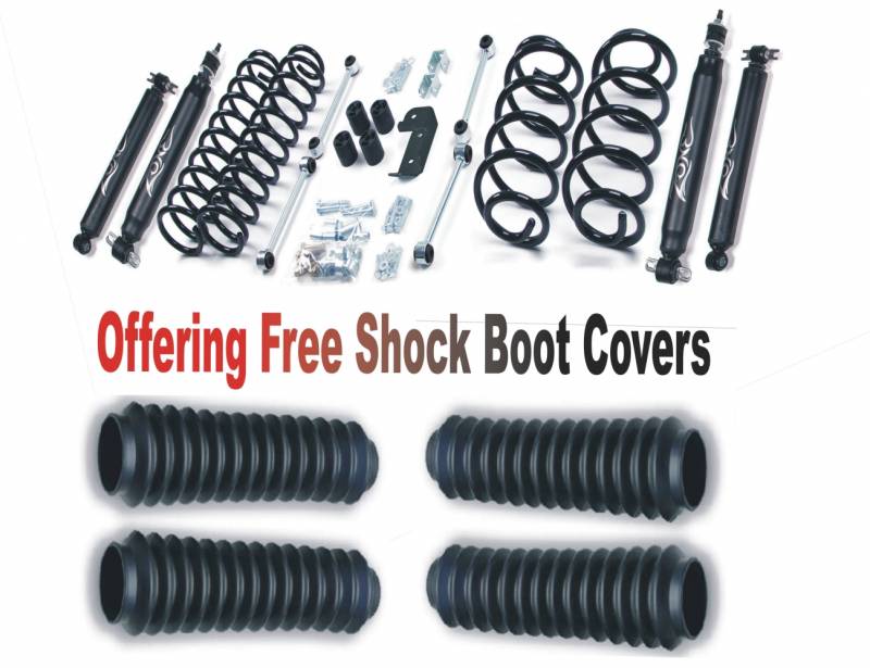 Zone OffRoad 2003-2006 Jeep Wrangler TJ 3in Suspension System With Free Boot Protectors ZONJ3N