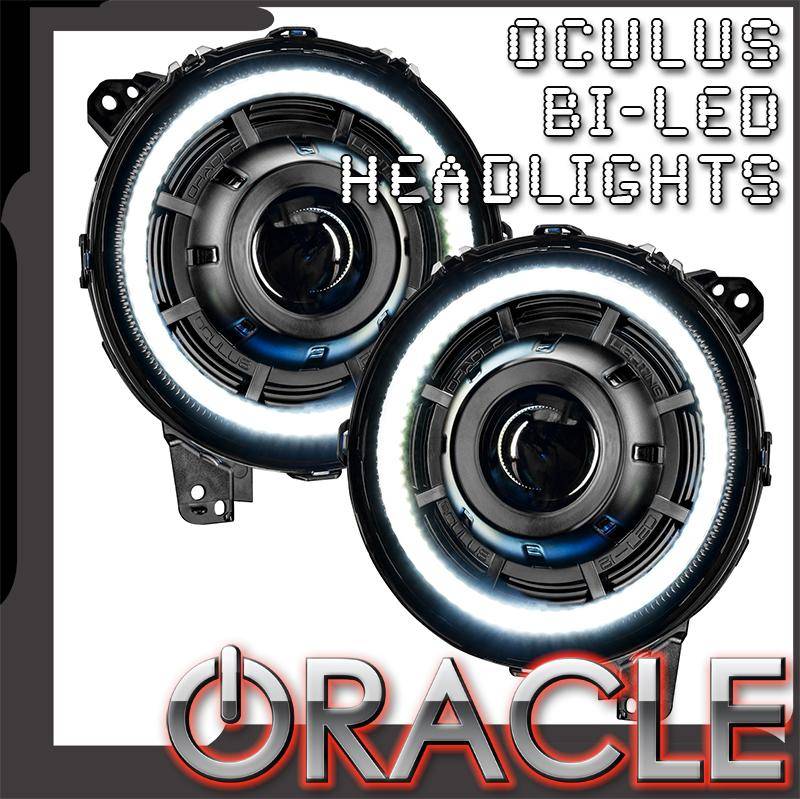 Oracle Lighting 2018-2021 Jeep Wrangler JL 2020-2021 Gladiator JT Oculus BI-LED Projector Headlights 5839-504