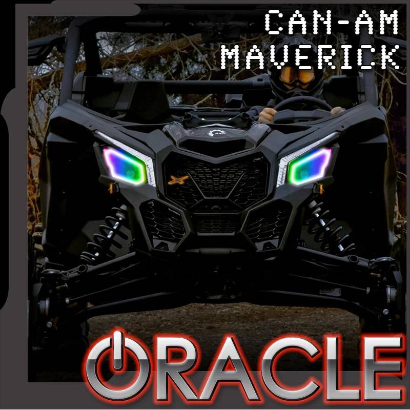 Oracle Lighting 2017-2023 Can-Am Maverick X3 Dynamic RGBW Headlight Halo Kit 1275-332