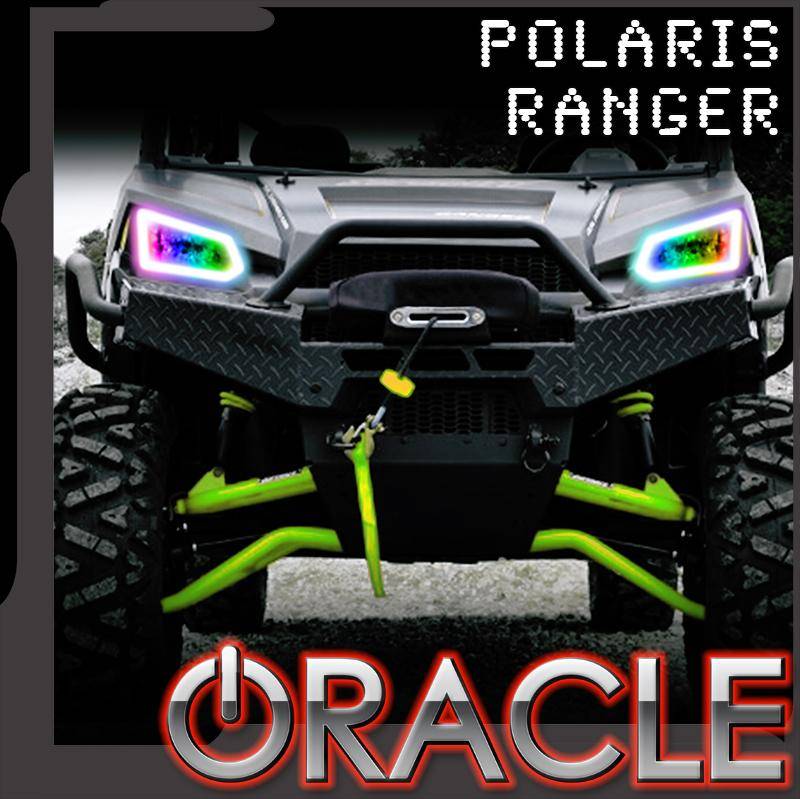 Oracle Lighting 2014-2019 Polaris Ranger 570 900 1000 Dynamic RGBW Headlight Halo Kit 1277-332