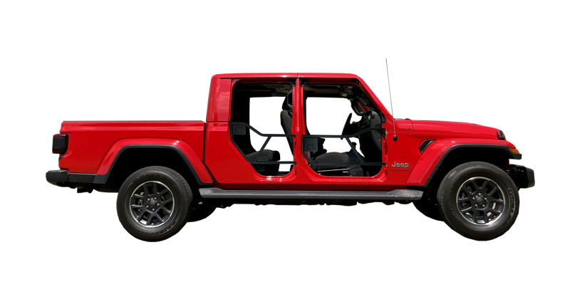 Warrior 2018-2019 Jeep Wrangler JL JLU 2020 Jeep Gladiator JT Front Adventure Tube Doors With Paddle Handles 6773