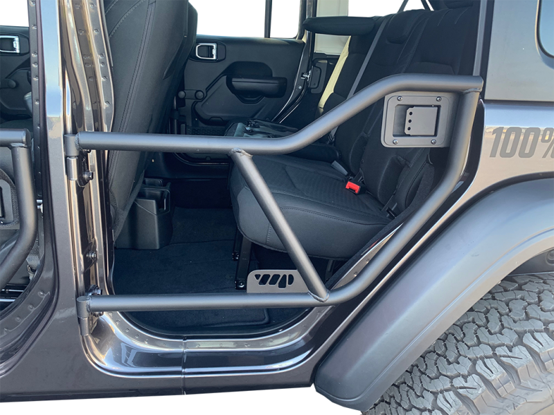 Warrior 2018-2019 Jeep Wrangler JLU 2020 Jeep Gladiator JT Rear Adventure Tube Doors With Paddle Handles 6774