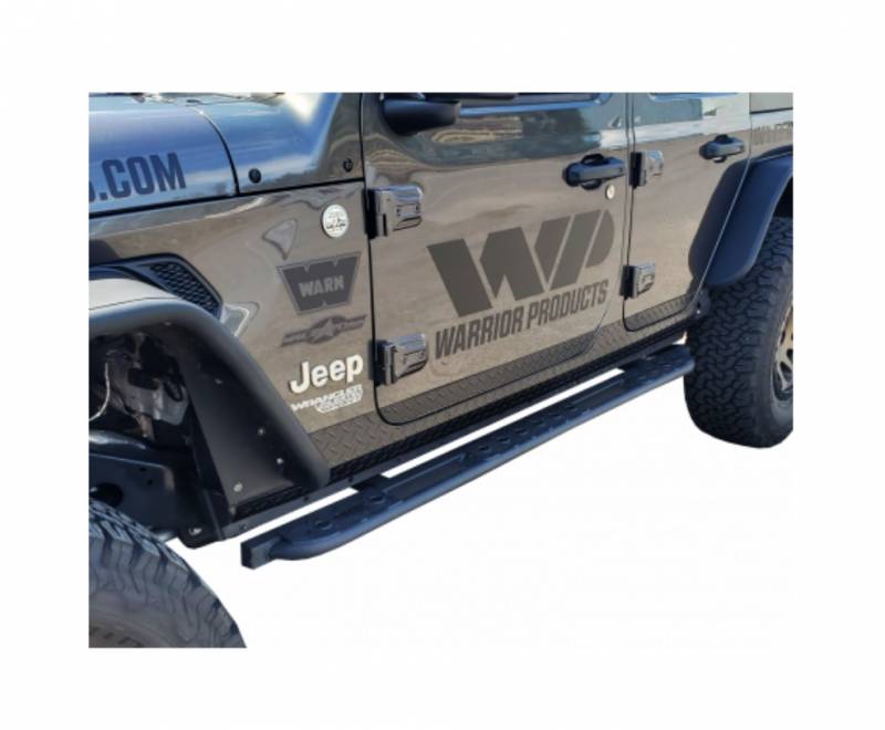 Warrior 2018-2021 Jeep Wrangler JLU Side Plates Black Diamond Plate Finish 6922PC