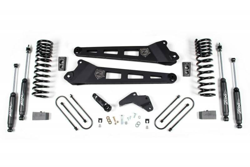 Zone OffRoad 2013-2018 Dodge Ram 3500 DIESEL 4.5in Radius Arm Suspension System With Free Shock Boot Covers ZOND54N