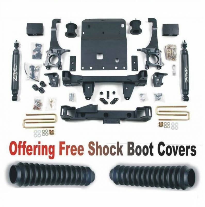 Zone OffRoad 2005-2015 Toyota Tacoma 4in Front 3in Rear Lift Kit with Nitro Shocks and Free Boot Protectors ZONT4N