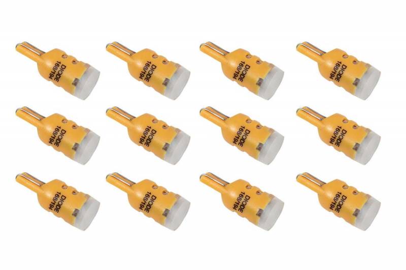 Diode Dynamics 1980-1993 Ford Mustang 194 LED Bulb HP5 LED Amber Set of 12 Universal DD0025TW