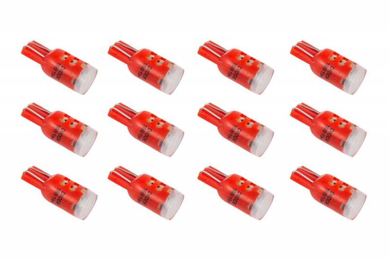 Diode Dynamics 1980-1993 Ford Mustang 194 LED Bulb HP5 LED Red Set of 12 Universal DD0030TW