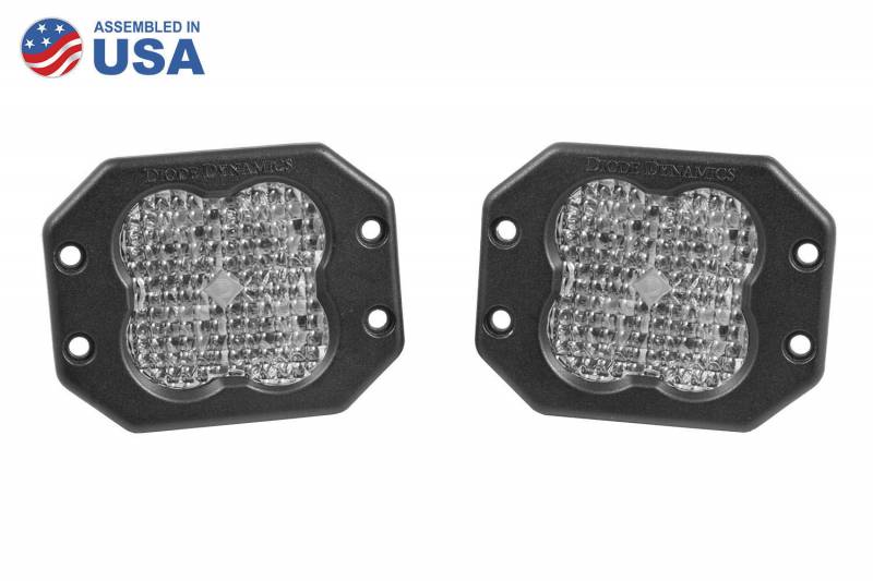 Diode Dynamics Worklight SS3 Sport White Flood Flush Pair Universal DD6201P