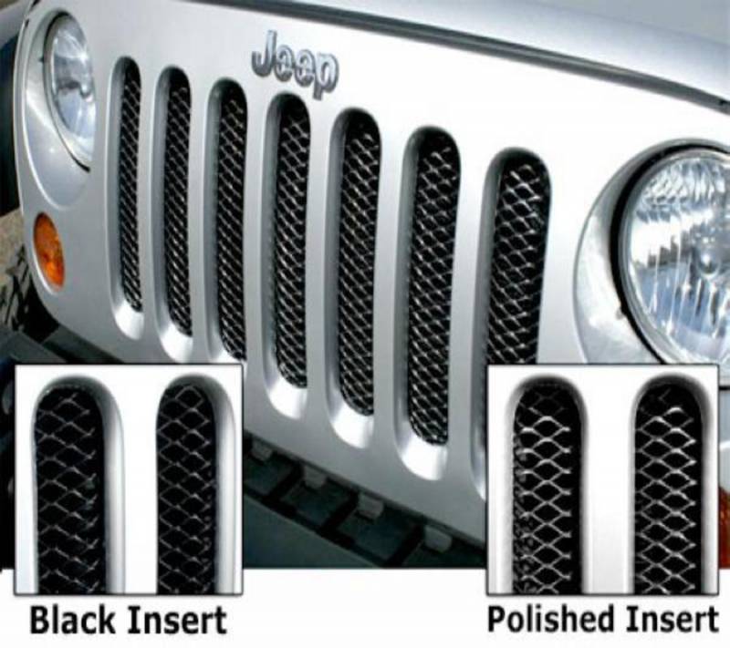 Rampage Jeep JK 2 doorr 4 door Steel Grille Black 86512