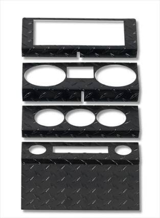 Warrior Jeep YJ Wrangler 1987-1995 Dash Panel Overlay Black Diamond Plate 90424PC