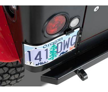 Warrior 1997-2006 Jeep TJ Wrangler Rubicon Unlimited  Corner Mount License Plate Bracket with LED Light 1561