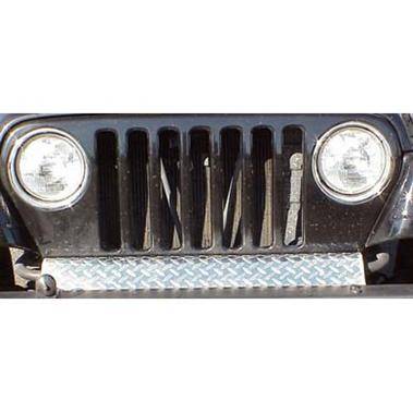 Warrior 1976-1986 Jeep CJ  Front Frame Cover Aluminum Diamond Plate 904FC