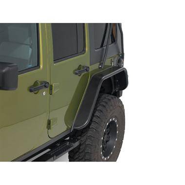 Warrior 2007-2012 Jeep JK Wrangler Rubicon Unlimited 4dr  Rear Tube Flares Black diamond plate 7313PC