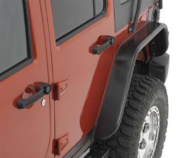 Warrior Jeep JK Wrangler Rubicon Unlimited 4dr 2007-2012 Rear Tube Flares Black powder coat S7313