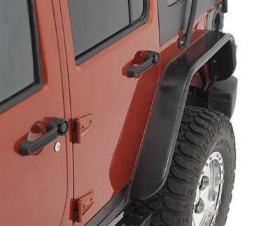 Warrior 2007-2012 Jeep JK Wrangler Rubicon Unlimited 4dr  Rear Tube Flares Steel S7313-RAW