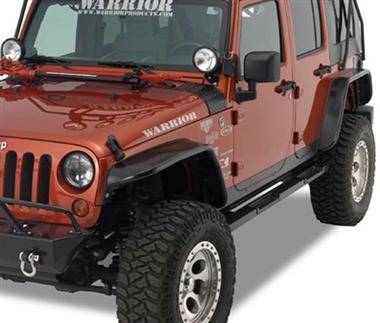 Warrior 2007-2012 Jeep JK Wrangler Rubicon Unlimited 2dr 4dr  Front Tube Flares Steel S7311-RAW