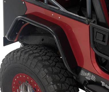 Warrior 1987-1996 Jeep YJ Wrangler  Rear Tube Flares Black diamond plate 7322PC