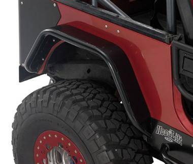 Warrior 1987-1996 Jeep YJ Wrangler  Rear Tube Flares Steel Black powder coat S7322