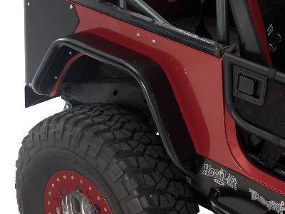 Warrior 1987-1996 Jeep YJ Wrangler  Rear Tube Flares With Steel Tops S7322-RAW