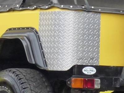 Warrior 1960-1984 Toyota FJ40 Landcruiser  Full Side Rear Corners Black Diamond Plate  no holes 914-1PC