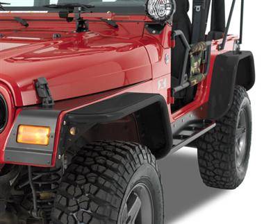 Warrior 1987-1995 Jeep YJ Wrangler  Front Tube Flares Black diamond plate 7321PC