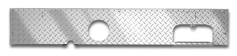 Warrior 1955-1971 Jeep CJ5  Dash Less Gauge Cutouts Diamond plate 90417