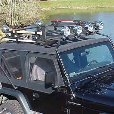 Warrior  2007-2012  Jeep JK Wrangler Rubicon Unlimited Safari Sports Rack Black powder coat 879