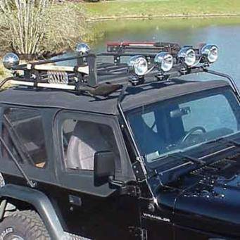 Warrior 2007-2012 Jeep JK Wrangler Rubicon 2dr  Safari Sports Rack Black powder coat 877