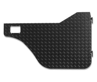 Warrior 1955-1975 Jeep CJ5  Half Doors Black Powder Coat Aluminum Diamond Plate 902DOORPC