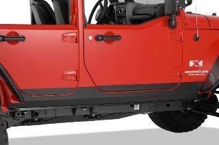 Warrior 2007-2012 Jeep JK Wrangler Rubicon 2dr  Rocker Panel Side Plates Black Diamond Plate 921EPC