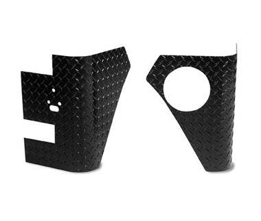 Warrior Jeep 1997-2006 TJ Wrangler Rubicon Unlimited  Rear Corners Black powder Coat Aluminum Diamond Plate 916APC