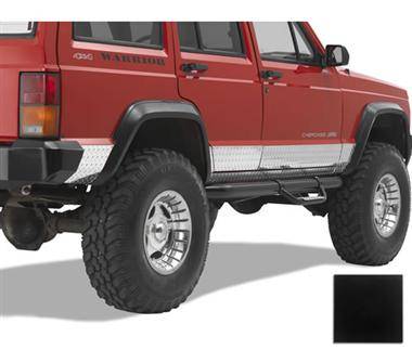 Warrior 1984-2001 Jeep XJ Cherokee 2dr  Side Plates Black Powder Coat Aluminum Diamond Plate 936PC