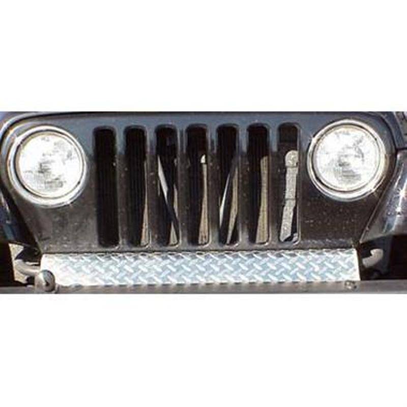 Warrior 1987-1996 Jeep YJ Wrangler  Front Frame Cover Black Diamond Plate 907FCPC