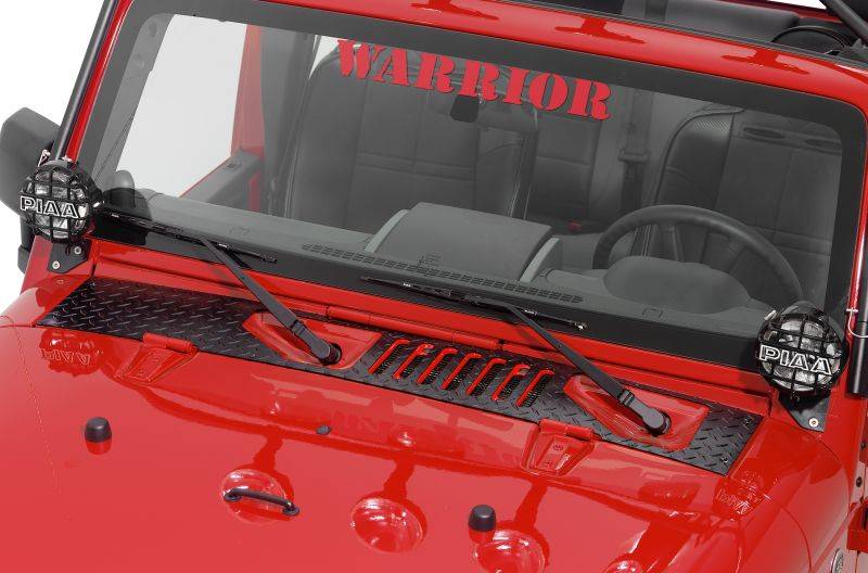 Warrior 2007-2012 Jeep JK Wrangler Unlimited  Right Hand Drive Center Cowling Cover Diamond Plate 920E-RH