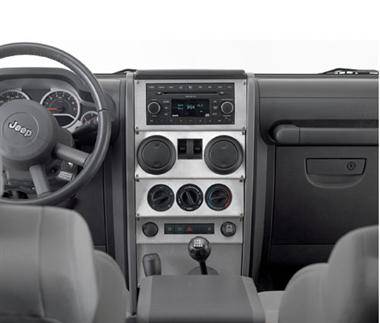 Warrior 2009-2010  Jeep JK Wrangler Rubicon Unlimited 4dr Dash Overlay Power windows Brushed Aluminum 60406