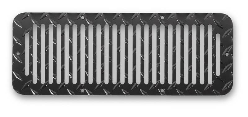 Warrior 1978-1996 Jeep CJ YJ Wrangler  Hood Vent Black Powder Coat Aluminum Diamond Plate 90470PC