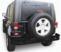 Rampage 2007-2014 Jeep Wrangler Double Tube Rear Bumper Black 86648