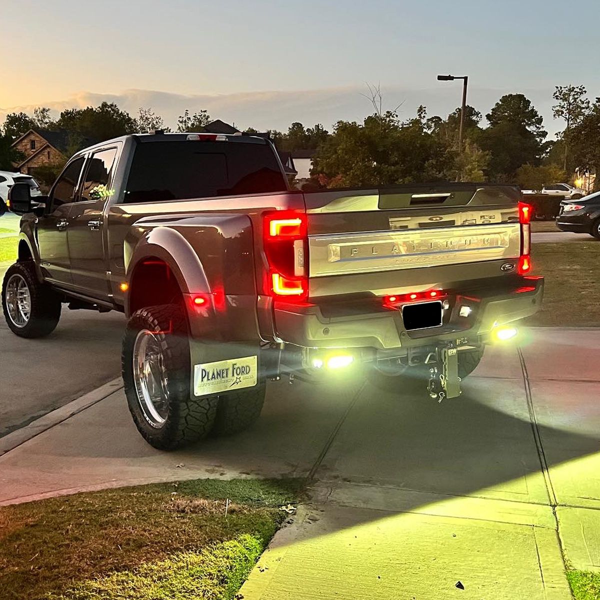 Race Sport 2011-2016 Ford F250 F350 F450 Super Duty Blacked Out Bolt On Hitch Bar Reverse Light Kit FHDHB1116