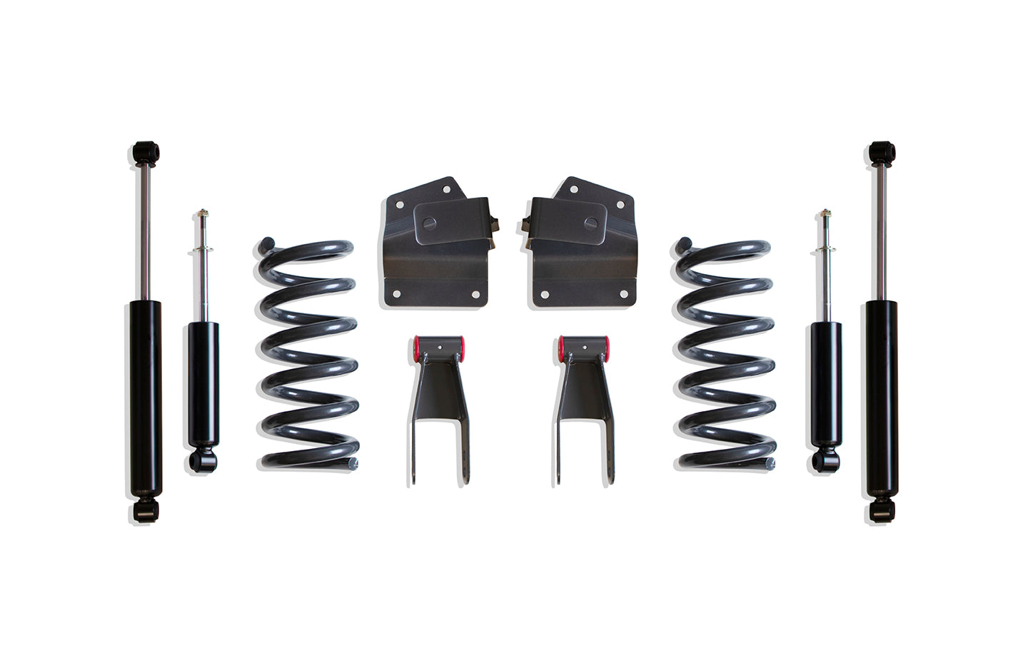 MaxTrac Suspension 1999-2006 Chevrolet Silverado 1500 GMC Sierra 1500 2WD 2"-4" Lowering Kit Including V6 Coils Hangers Shackles & Front Rear Shocks K330924-6