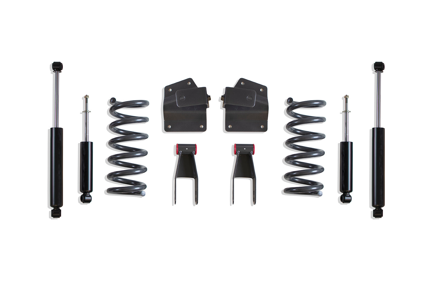 MaxTrac Suspension 1999-2006 Chevrolet Silverado 1500 GMC Sierra 1500 2WD 2"-4" Lowering Kit Including V8 Coils Hangers Shackles & Front Rear Shocks K330924-8