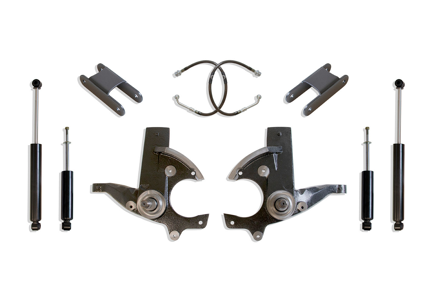 MaxTrac Suspension 2WD 3" Lift Kit Including Spindles Extended Brake Lines Shackles & Front Rear Max Trac Shocks K880132