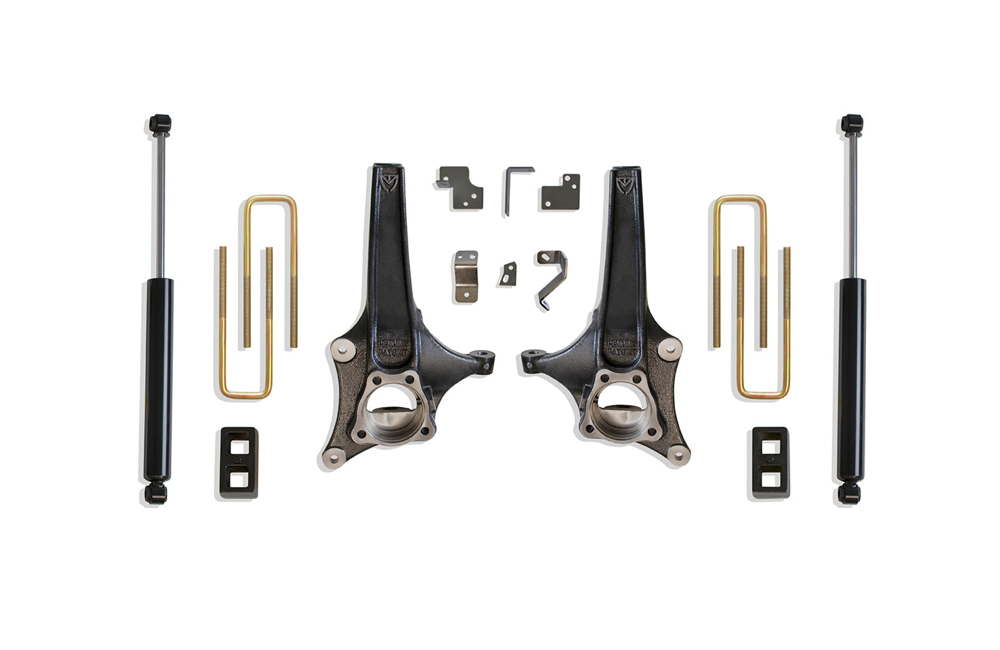 MaxTrac Suspension 2019-2023 Chevrolet Silverado 1500 GMC Sierra 1500 2WD 3.5" Lift Kit Including Spindles Blocks U-Bolts & Rear Max Trac Shocks K881932