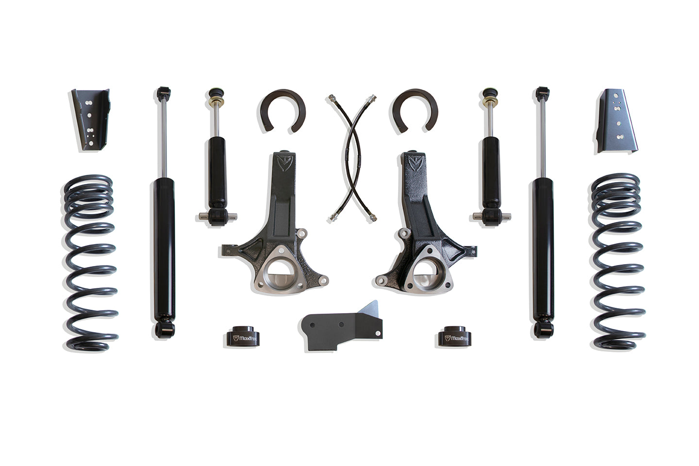 MaxTrac Suspension 6.5" Lift Kit Including Front Spacers Spindles Extended Brake Lines Rear Coils Spacers & Front Rear Max Trac Shocks K882465