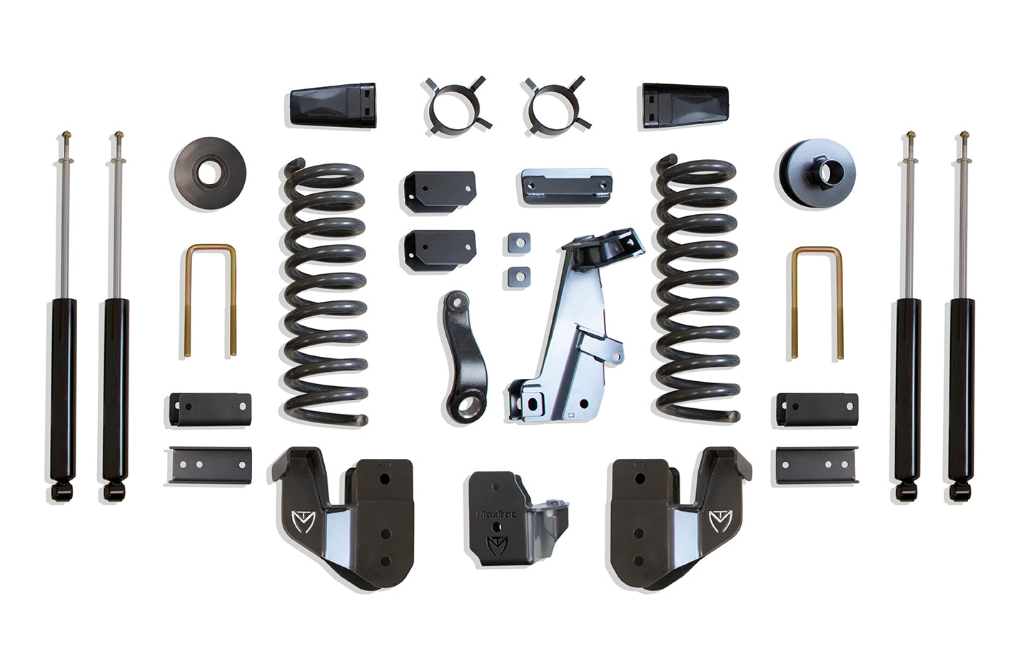 MaxTrac Suspension 4" Lift Kit Including Diesel Coils Radius Arm Brackets Rear Coil SpacersSway Bar Brackets Bump Stop Extensions & F&R Max Trac Shocks K947241