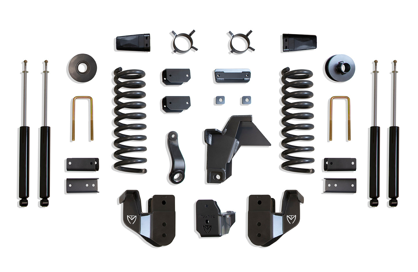 MaxTrac Suspension 8" Lift Kit Including Diesel Coils Radius Arm Brackets Rear Coil Spacers Bump Stop Extensions & Front Rear Max Trac Shocks K947485