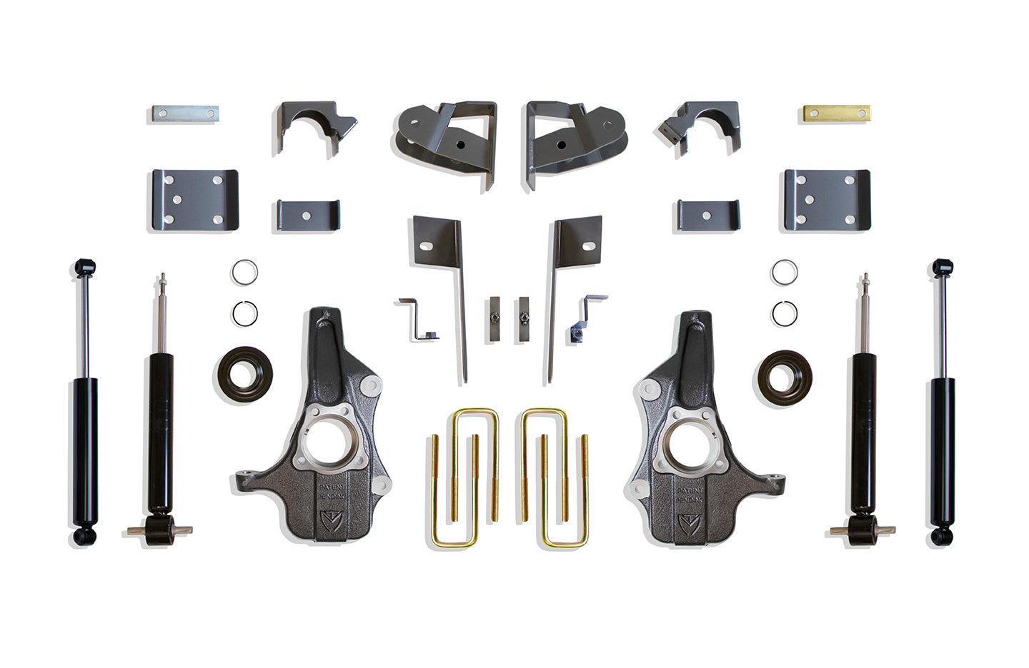 MaxTrac Suspension 2019-2022 Chevrolet Silverado 1500 2019-2022 GMC Sierra 1500 2WD 4WD 3"/5" Drop Height Lowering Kit With Spindles KS331935S