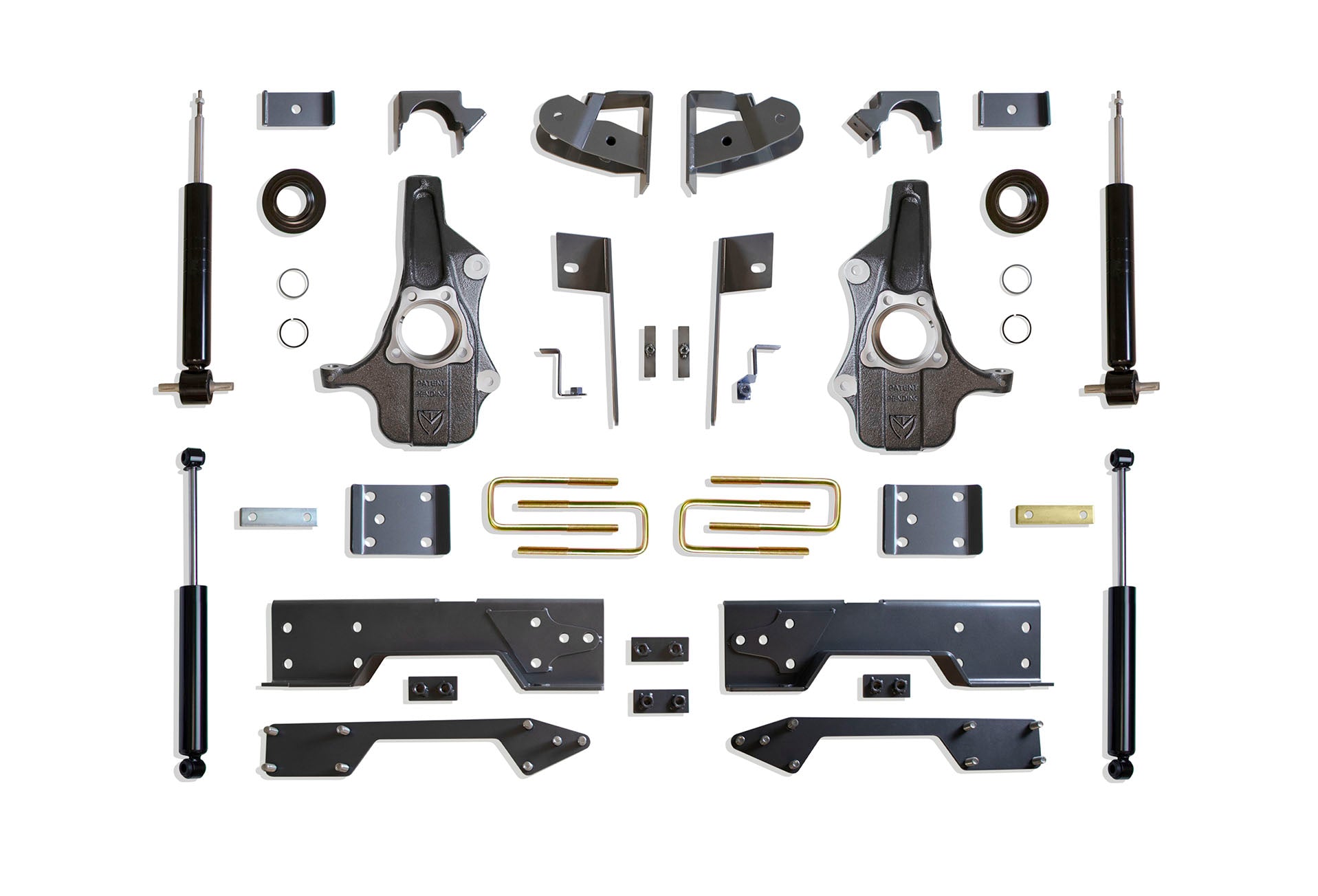 MaxTrac Suspension 2019-2022 Chevrolet Silverado 1500 2019-2022 GMC Sierra 1500 2WD 4WD 4"/6" Drop Height Lowering Kit With Spindles KS331946S