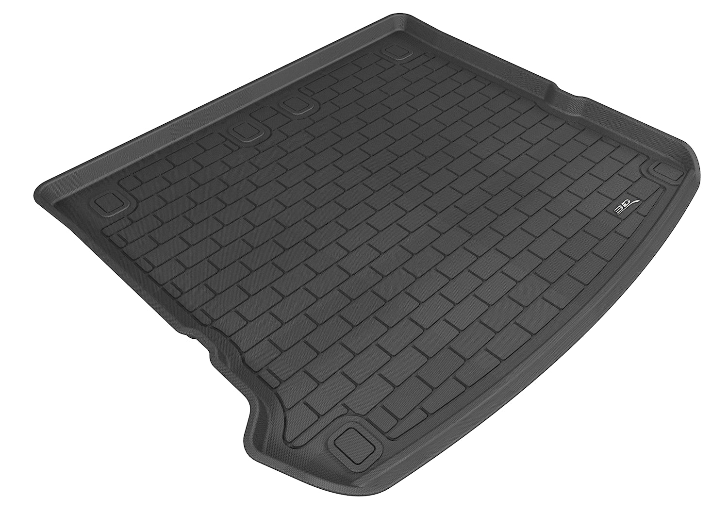 3D Maxpider 2007-2012 Hyundai Veracruz Custom Fit Kagu Cargo Liner Carbon Fiber Embossed Pattern Black M1HY0491309