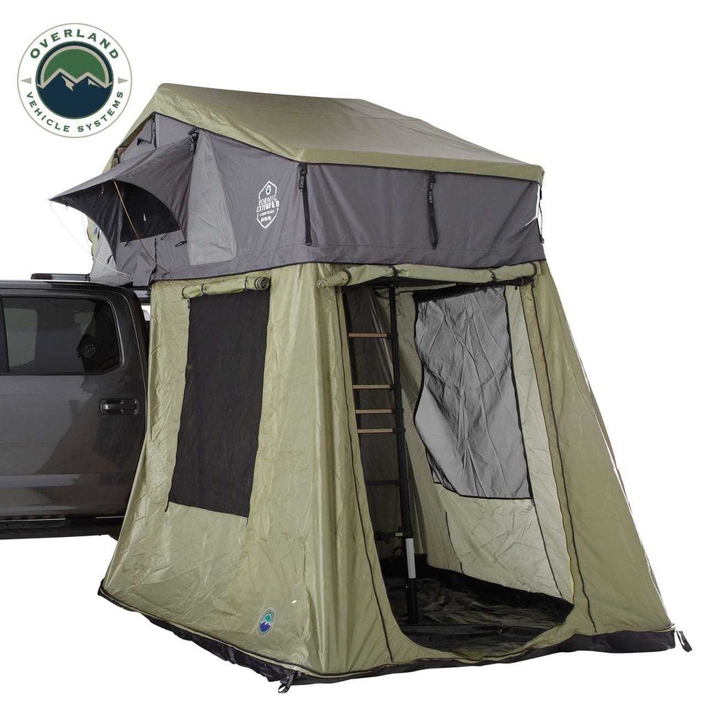 OVS Nomadic 2 Roof Top Tent Annex Green Base With Black Floor & Travel Cover 18529936